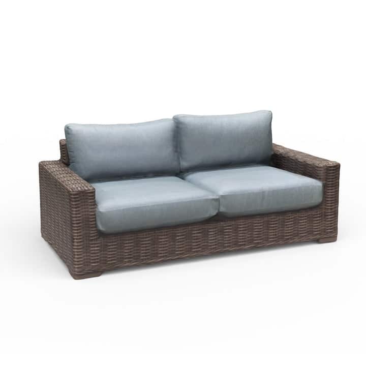 Kinger Home Ella Outdoor Loveseat, Handwoven Wicker Patio Couch