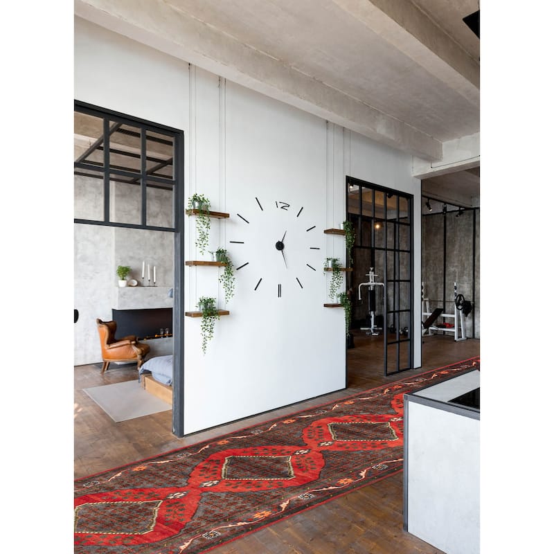 ECARPETGALLERY Hand-knotted Konya Anatolian Red Wool Rug - 3'7 x 12'8