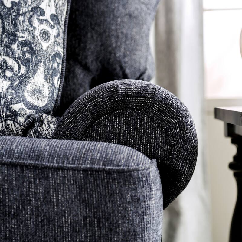 Slay Transitional NavyBlue Chenille Loveseat by Furniture of America
