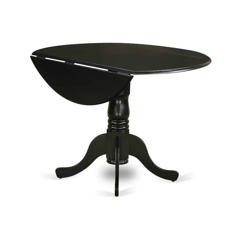 Round Dining Table Set with 2 Chairs - Kitchen Table Set, Black & Navy Blue