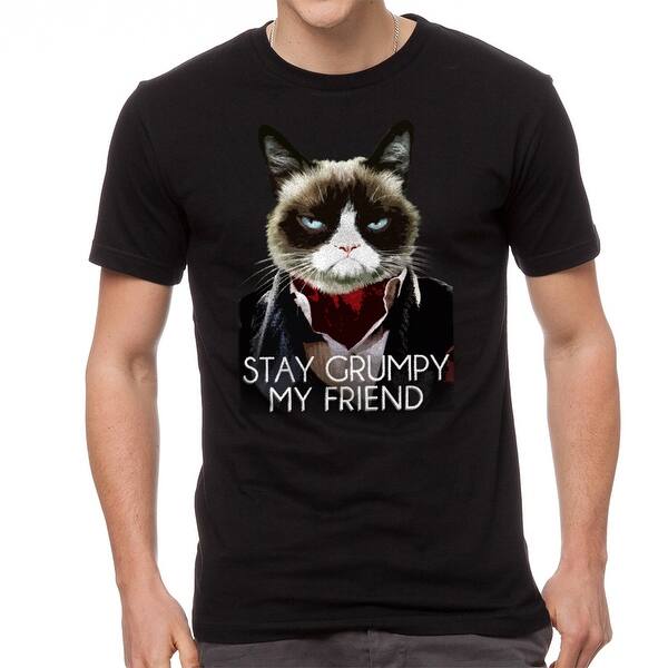 Shop Grumpy Cat Stay Grumpy Men S Black Funny T Shirt On Sale