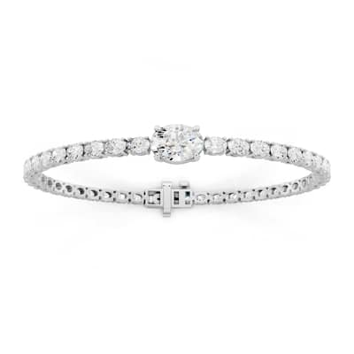 Auriya 14K Gold Oval Lab Grown Diamond Fashion Bracelet 5 1/3 ct. tw. (E-F VS)