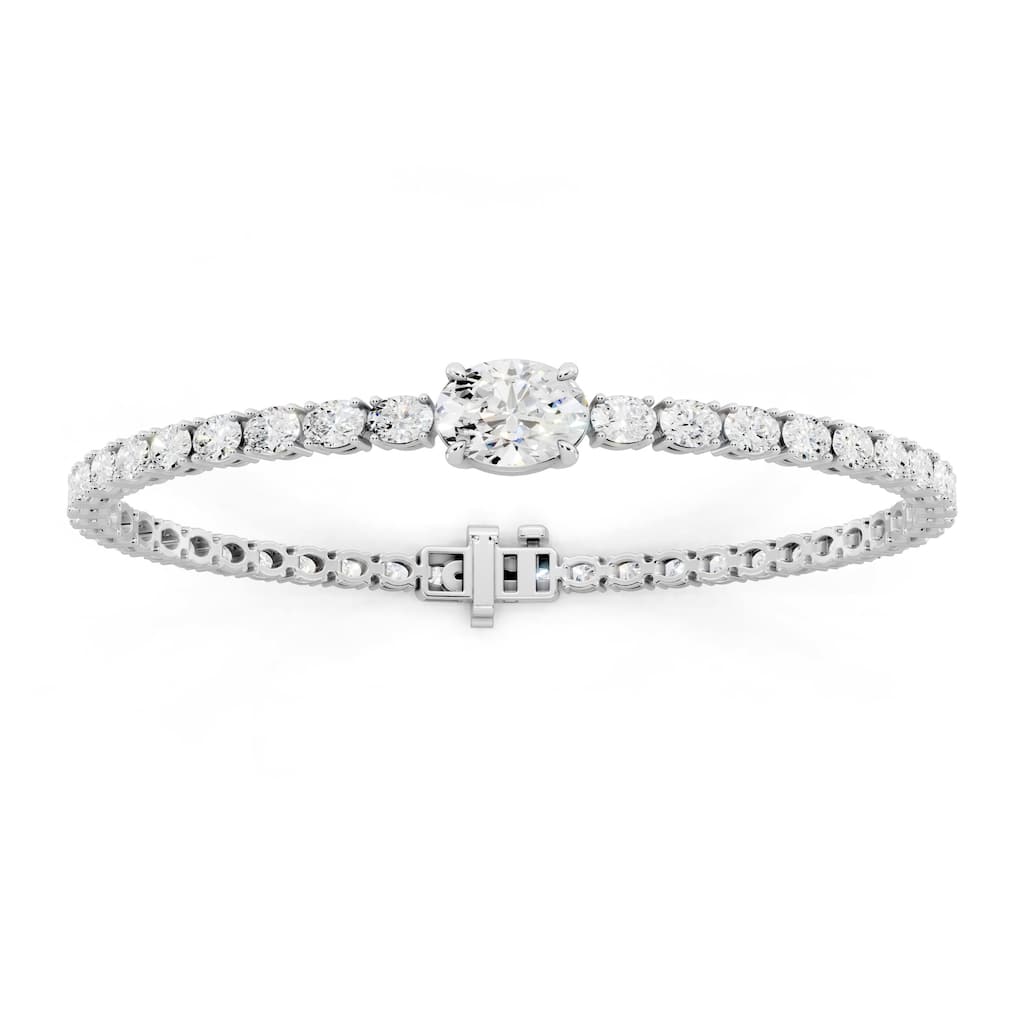 Auriya 14K Gold Oval Lab Grown Diamond Fashion Bracelet 5 1/3 ct. tw. (E-F VS)