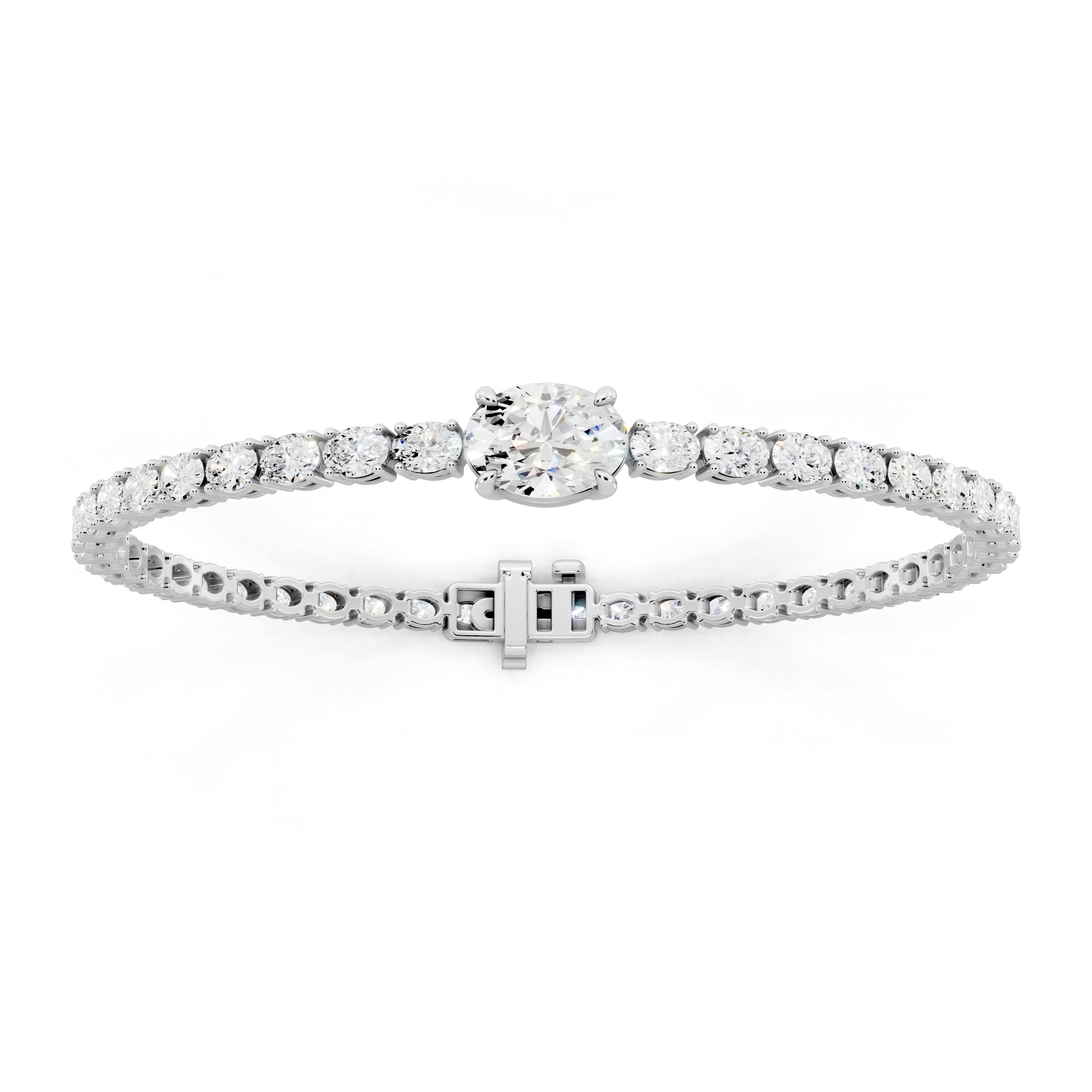 Auriya 14K Gold Oval Lab Grown Diamond Fashion Bracelet 5 1/3 ct. tw. (E-F VS)
