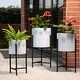 preview thumbnail 22 of 20, Glitzhome Modern Metal 3-piece Plant Stand Set