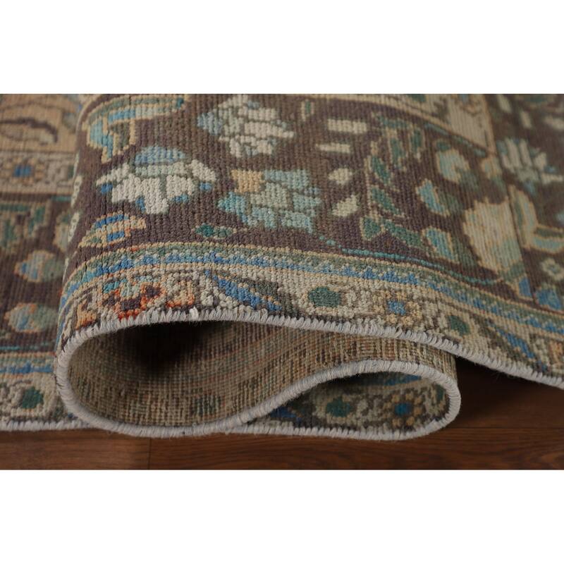Traditional Tabriz Persian Vintage Area Rug Handmade Wool Carpet - 6'8"x 9'5"
