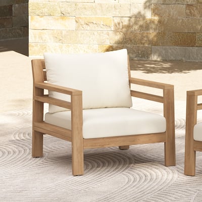 Yvette Outdoor Acacia Wood Deep Seating Furniture by Christopher Knight Home