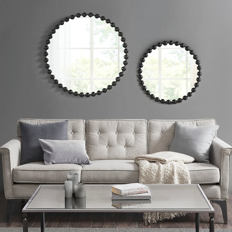 Madison Park Signature Marlowe Beaded Round Wall Mirror