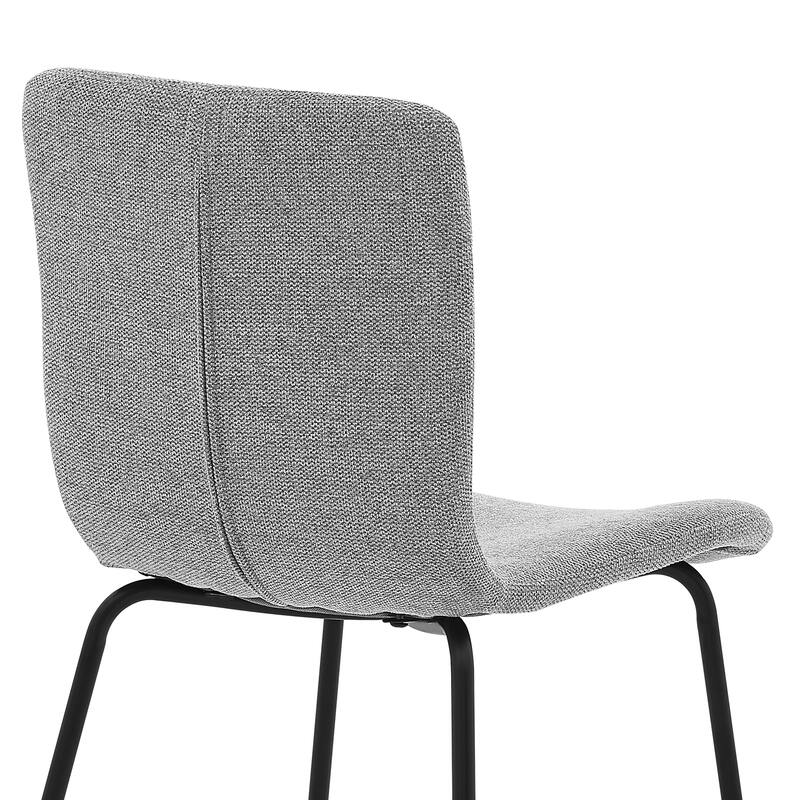Messina and Gillian Light Grey Fabric 7 Piece Rectangular Dining Set