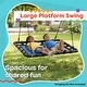 preview thumbnail 3 of 5, Platform Swing- 40"x30" Hanging Outdoor Tree or Playground Rectangle Bench Swing with Adjustable Rope by Hey! Play! - 40x30