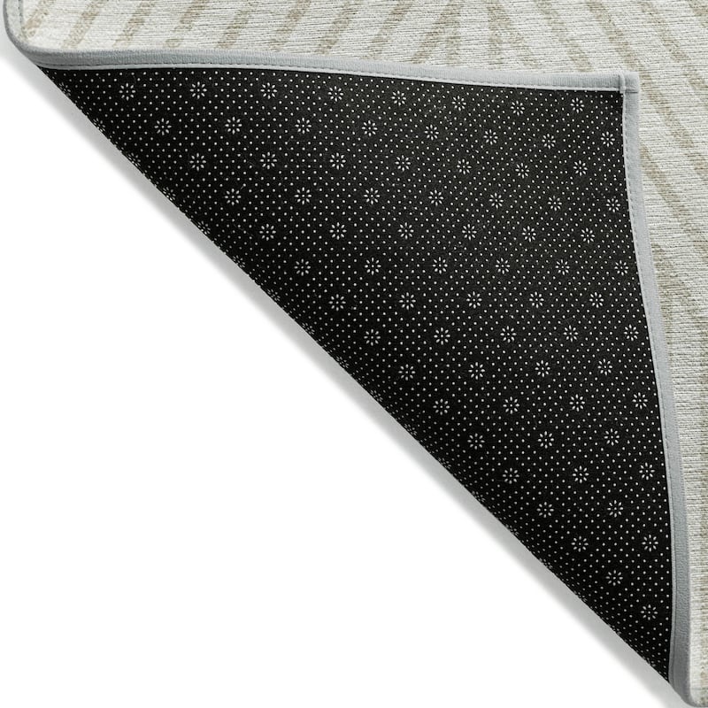 Machine Washable Indoor/ Outdoor Modern Geo Chantille Rug