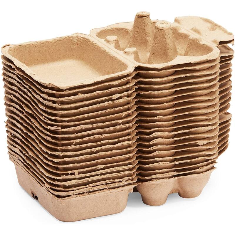 Half Dozen Egg Cartons with 25 Labels (Brown, 20 Pack) Bed Bath