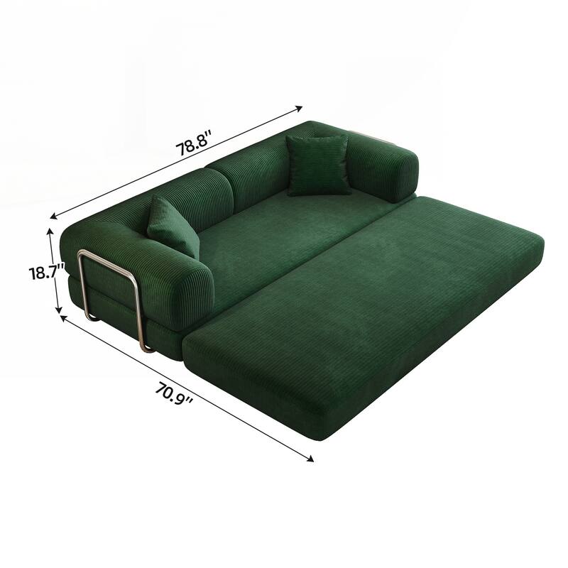 Compression Sofa,Convertible Floor Sofa Bed-with Pillow Back Support Armrest,Comfy Futon Couch Sleeper Bed