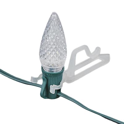 39410 Clay Roof Tile Christmas Light Clip, C7/C9 Base, Mini Lights, 25 Pack