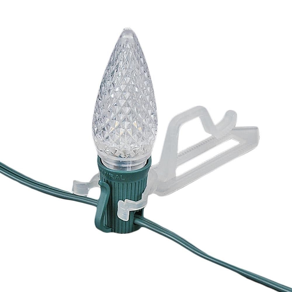 39410 Clay Roof Tile Christmas Light Clip, C7/C9 Base, Mini Lights, 25 Pack