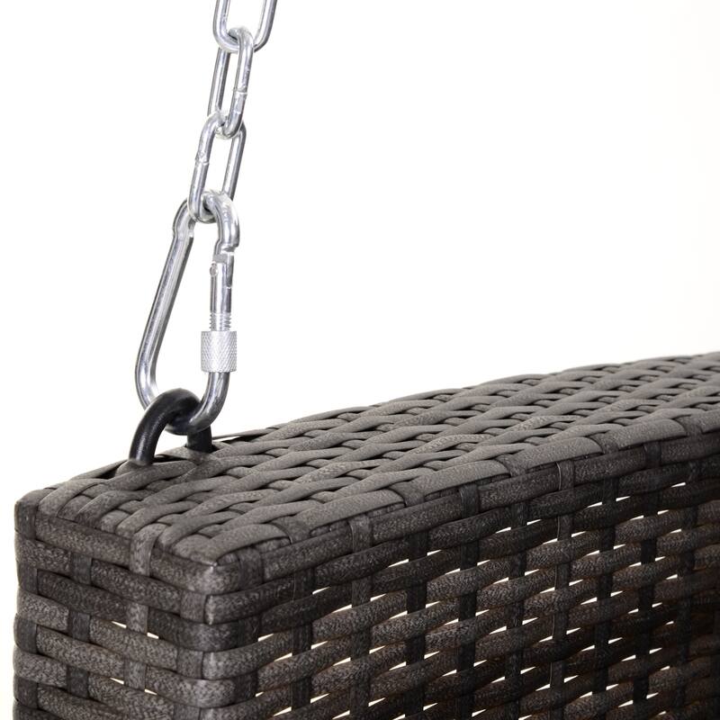 Wicker Hanging Swing Bench (2-Person)