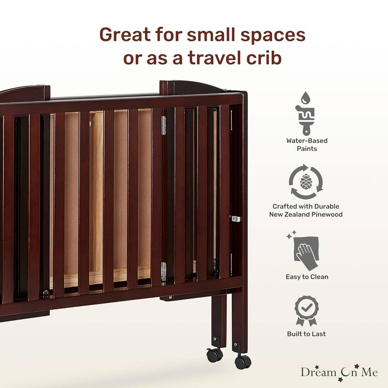 Dream On Me, 2 in 1 Folding Portable Crib