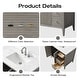 preview thumbnail 39 of 95, Vanity Art 36" Single Sink Bathroom Vanity Cabinet with Engineered Marble Countertop