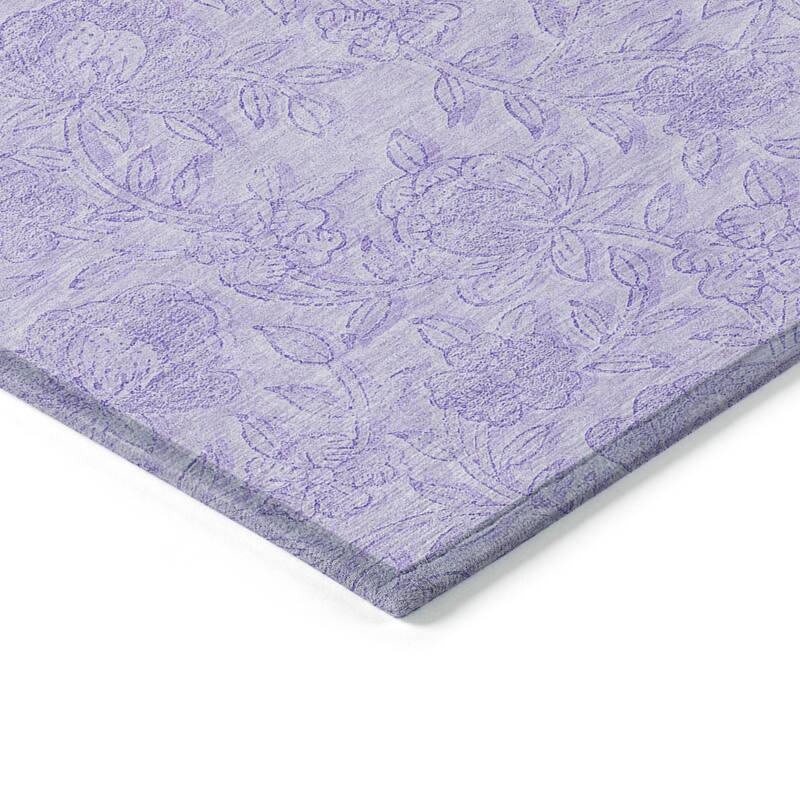 Machine Washable Indoor/ Outdoor Chantille Floral Farmhouse Rug