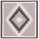 preview thumbnail 5 of 11, SAFAVIEH Augustine Lieneke Moroccan Boho Tribal Rug 4' Square - Beige/Black - Square