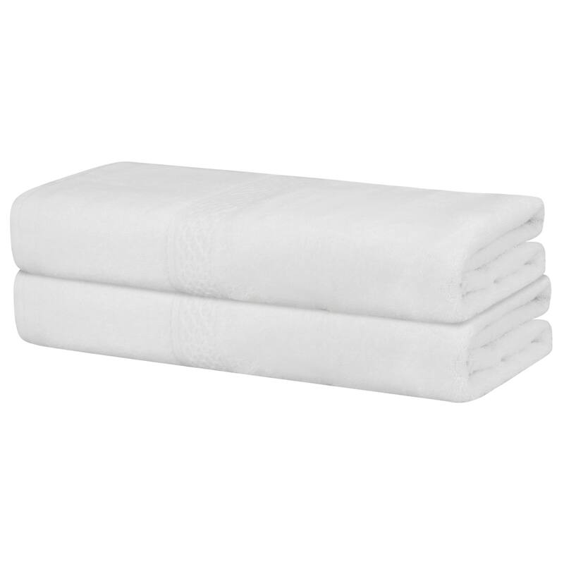 Cotton Bath Towels, 2 Pack Soft Towel Set Luxury Absorbent Quickdry Oversized Bath Towels for Bathroom, Pool 28" x 56"