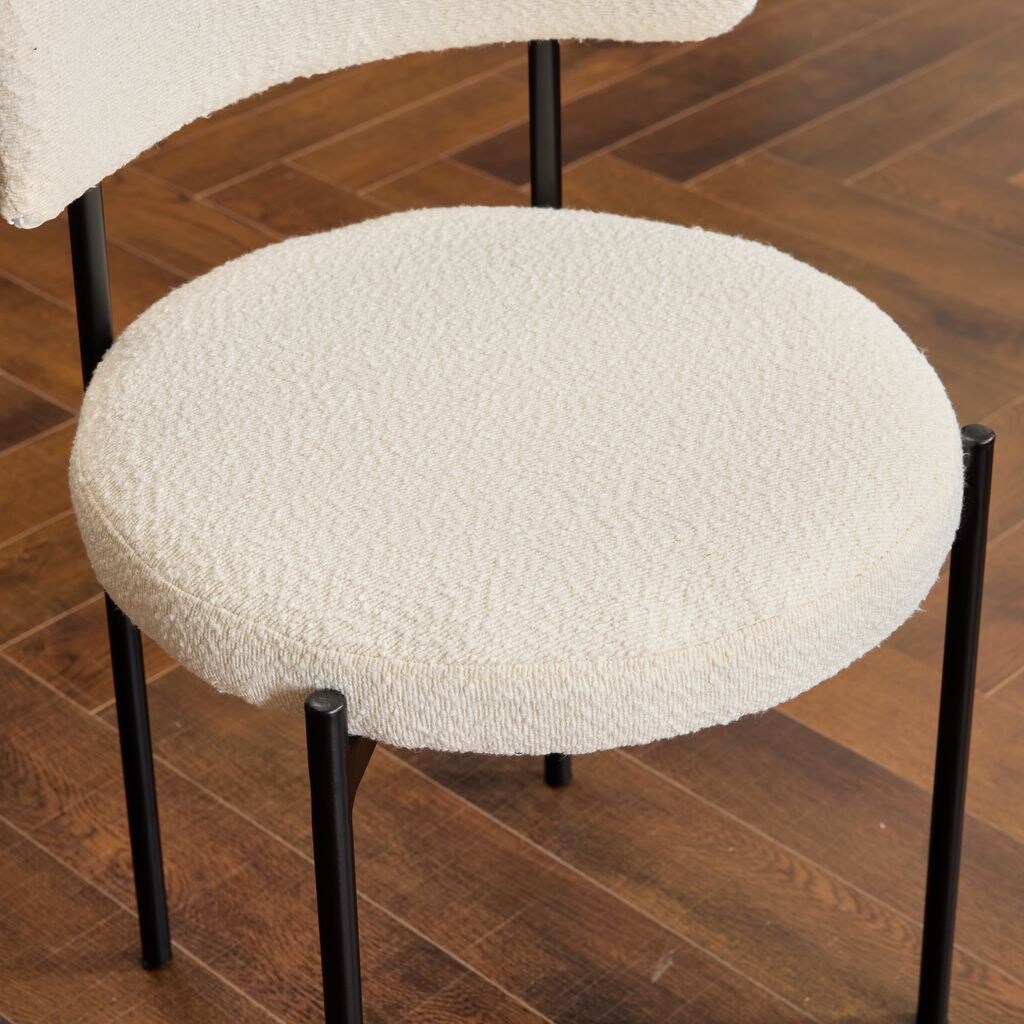 Boucle Beacon Modern Accent Dining Side Chair (Set of 2