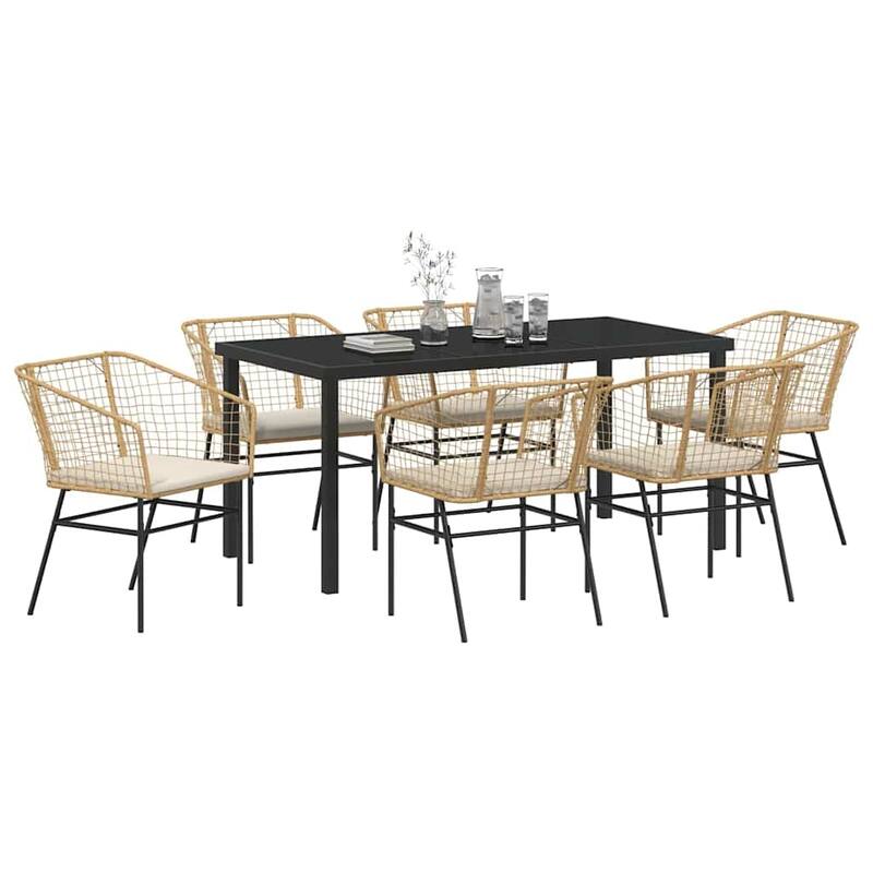 vidaXL Garden Dining Set Poly Rattan