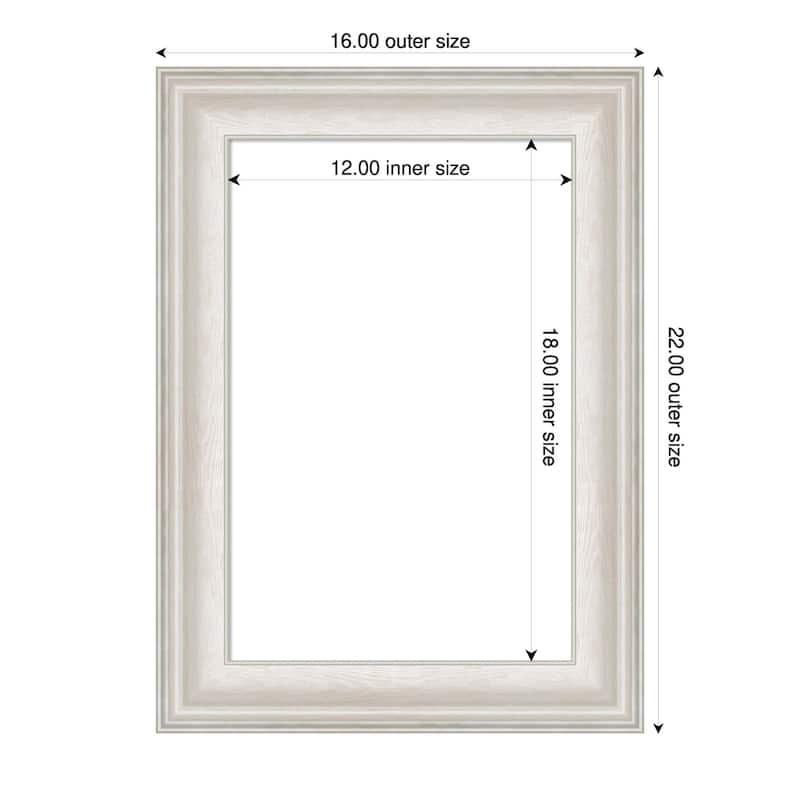 Amanti Art Trio Oil Rubbed Bronze Framed Dry Erase Magnetic Board - 16 x 22 in - Trio White Wash Silver