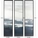 preview thumbnail 6 of 4, Dark Blue Canvas Landscape Framed Wall Art with Black Frame (Set of 3)