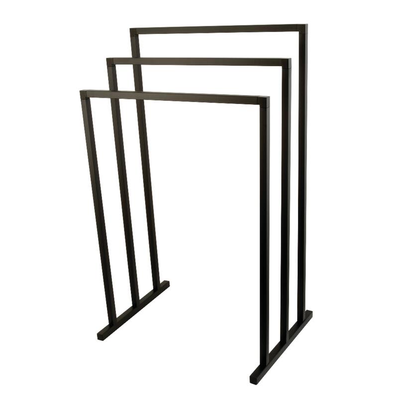 Kingston Brass Edenscape Freestanding 3-Tier Towel Rack - Matte Black