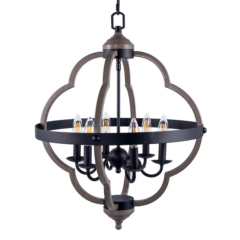 6 Light Unique/Statement Globe Accent Chandelier - 25.04"*19.85"*19.85"