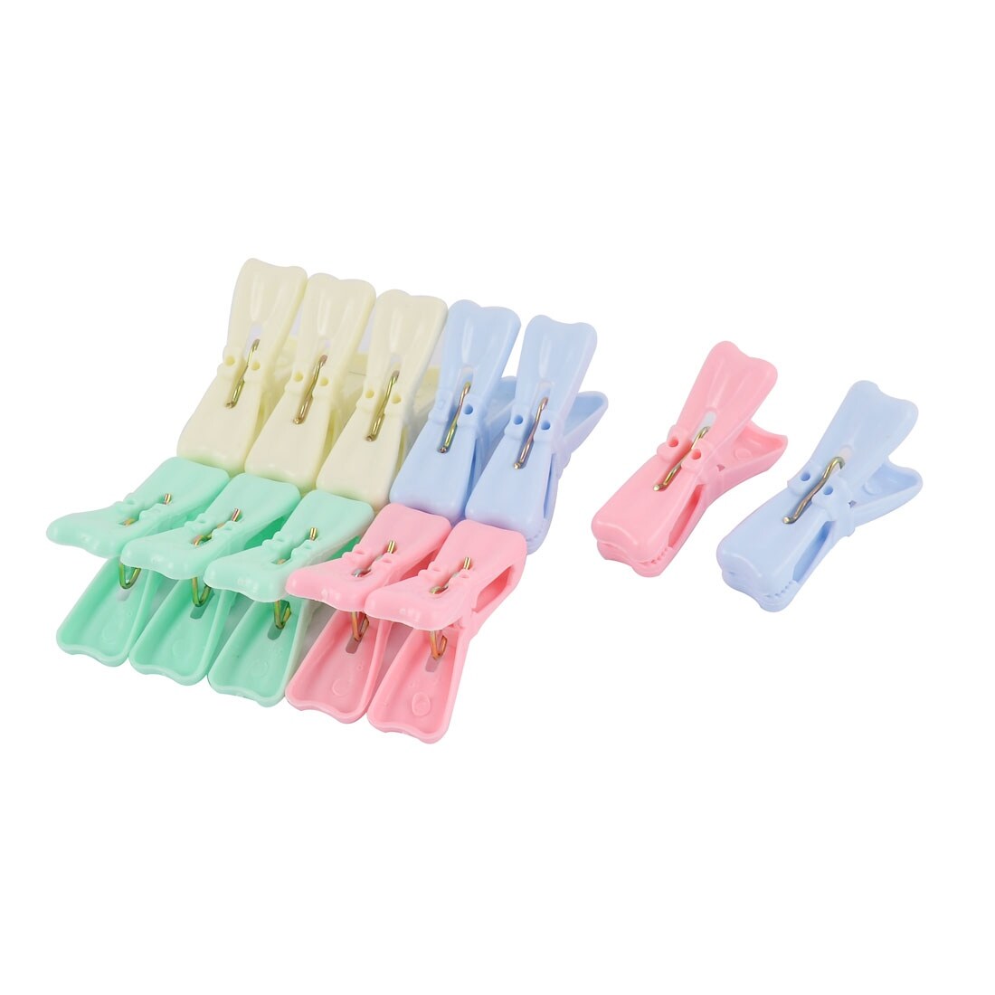 Plastic Clothes Pins Laundry Clips,12 Pcs Colorful Clothespins