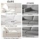 preview thumbnail 4 of 66, Large Down Filled Corner Sectional Sofa Couch with Ottoman for Living Room Set Linen Cloud Sectional Couches