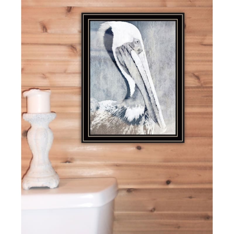 TrendyDecor4U Contemporary "A Pelicans Waits for Food" Framed Print Wall Art