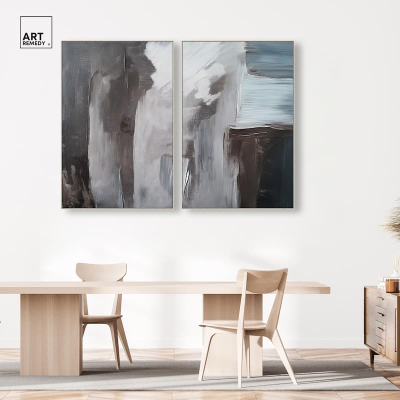 Monochrome Mood I Canvas Set of 2 by Art Remedy