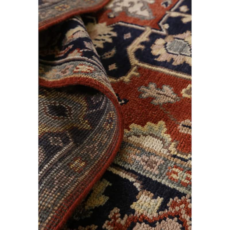 Orange Oushak Indian Area Rug Handmade Wool Carpet - 7'9" x 10'4"