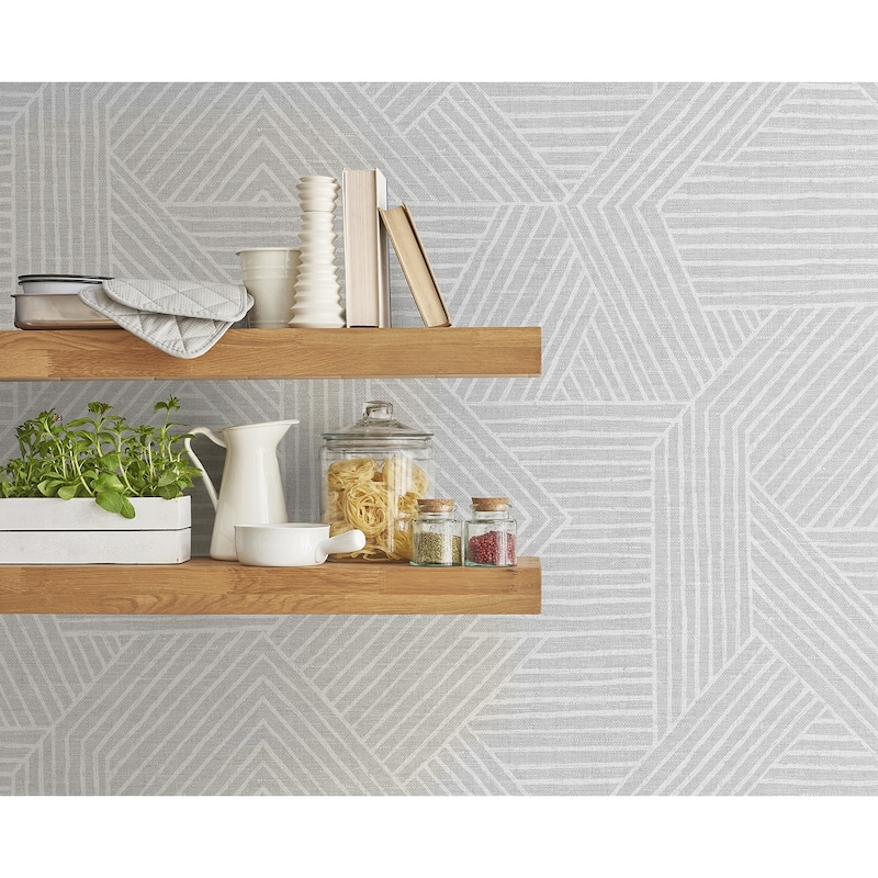 Stacy Garcia Home Etched Geometric Peel and Stick Wallpaper