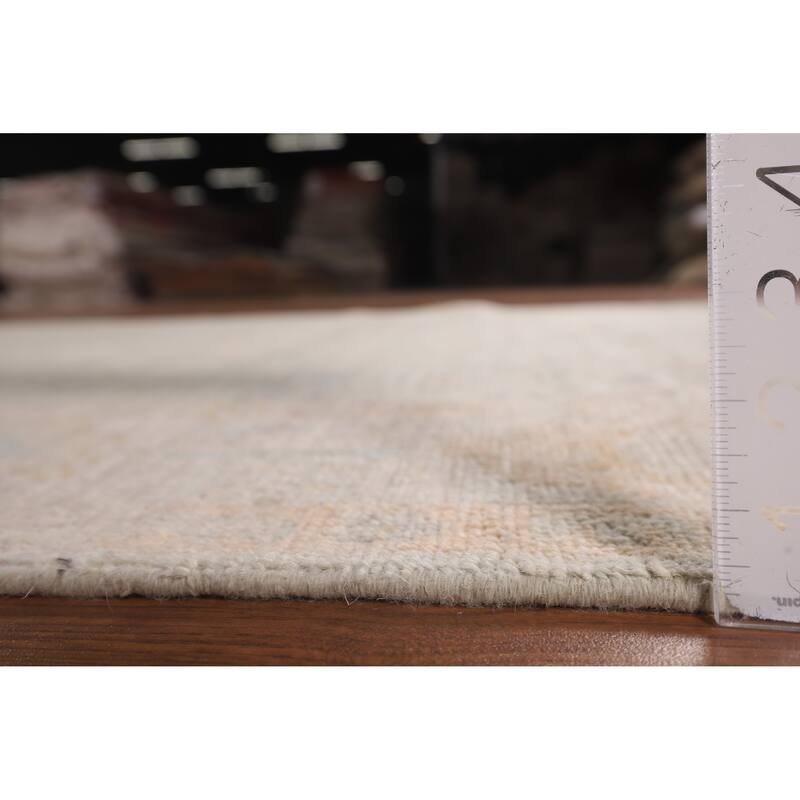 Turkish Oushak Vegetable Dye Area Rug Handmade Wool Carpet - 5'0"x 6'10"