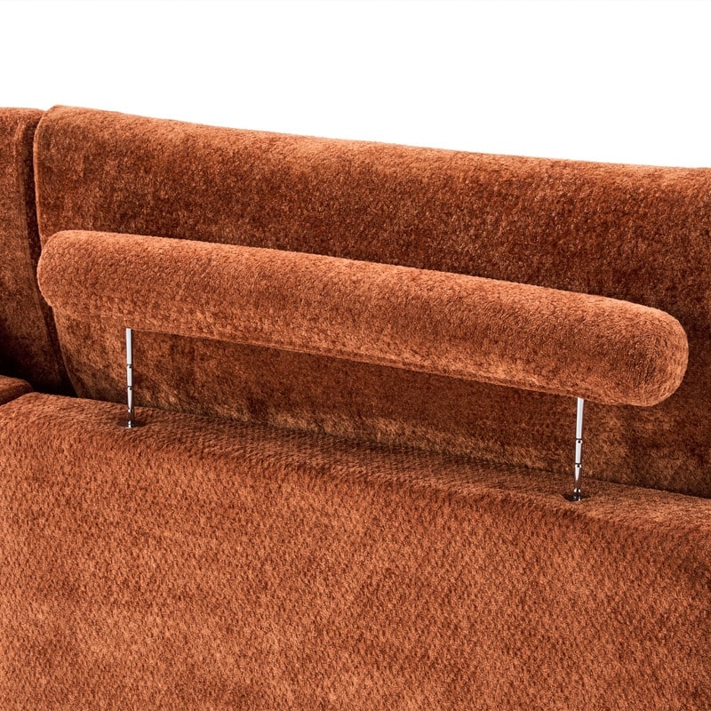 Chaise Lounge Chair Upholstered Modular Sofa with Cup & Phone Holders