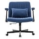 preview thumbnail 6 of 7, Ergonomic Linen Office Chair with Armrests, Adjustable Height, Tilt & 360° Swivel, Lumbar Pillow, Wheels