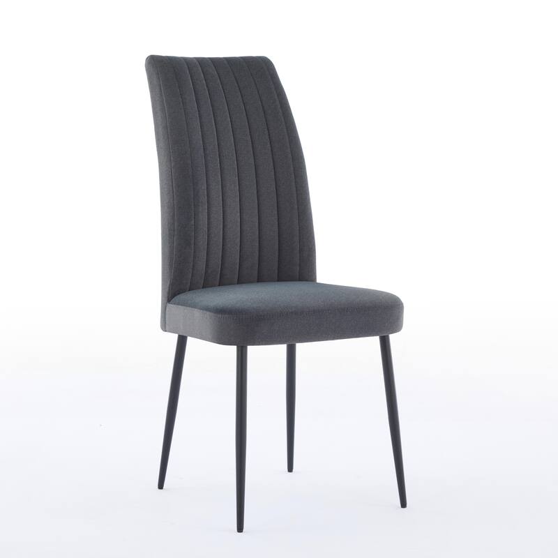 Modern Metal Frame Dining Chair Set of 2 with Sponge Seat 300lb Capacity 41.34" Height
