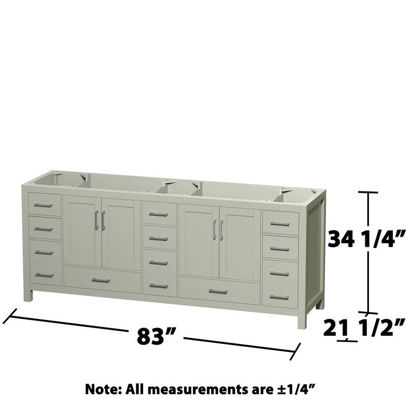 Wyndham Collection WCS141484DSXXM70 Sheffield 84" Double Free Standing