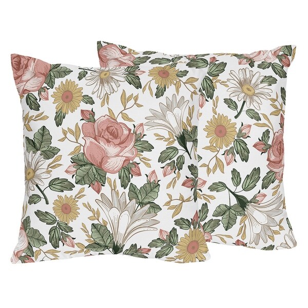 Sweet Jojo Designs Vintage Floral Boho 18 inch Decorative Accent