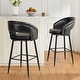 preview thumbnail 7 of 50, Glitzhome Modern 3-Piece Adjustable Bar Table Faux Leather Stool Pub Sets