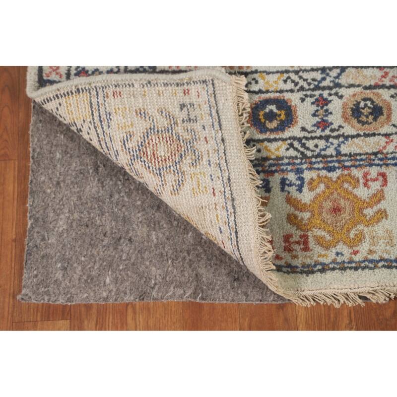 Geometric Khotan Oriental Runner Rug Hand-Knotted Wool Carpet - 2'6" x 8'0"