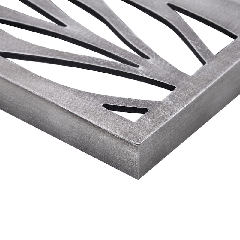 Madison Park Florian Grey Laser Cut Wood 2-piece Panel Wall Decor Set