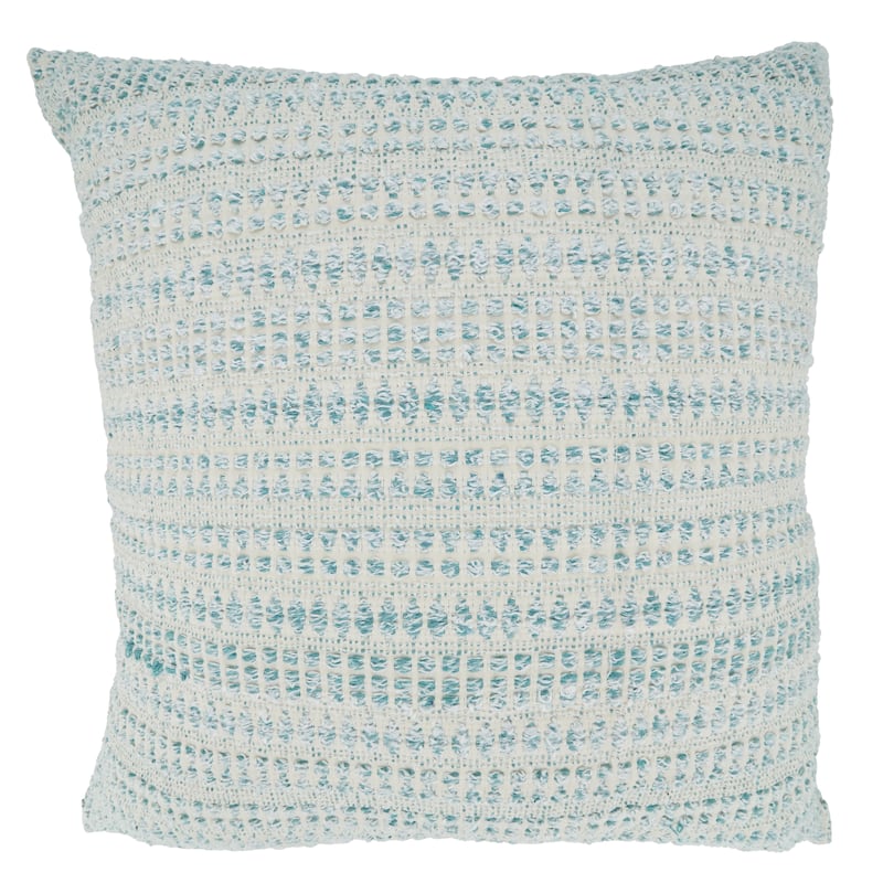 Woven Pillow With Line Design
