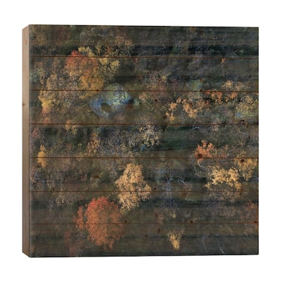 Lofoten Fall Colors From Above Print On Wood by Daniel Gastager - Multi-Color