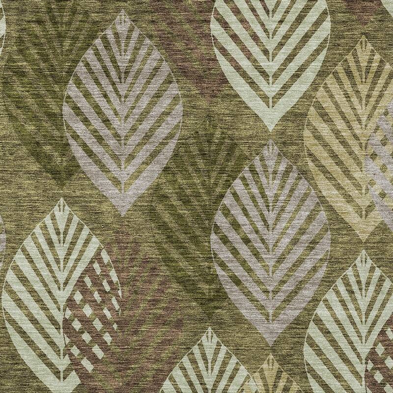 HomeRoots Floral Transitional Rectangle Outdoor Rug