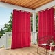 preview thumbnail 42 of 128, ATI Home Indoor/Outdoor Solid Cabana Grommet Top Curtain Panel Pair 54x96 - Radiant Red